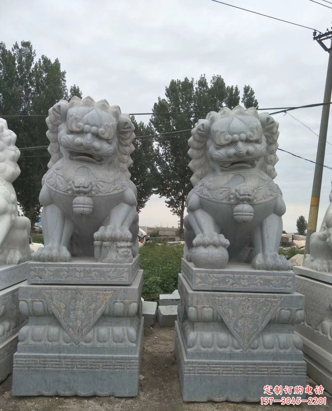 廊坊3米高青石狮子