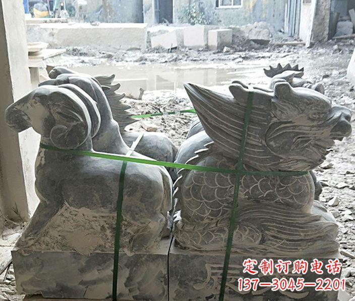 廊坊12生肖公园动物石雕