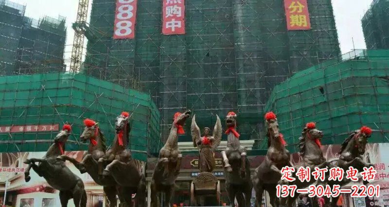 廊坊阿波罗浪漫马群铜雕