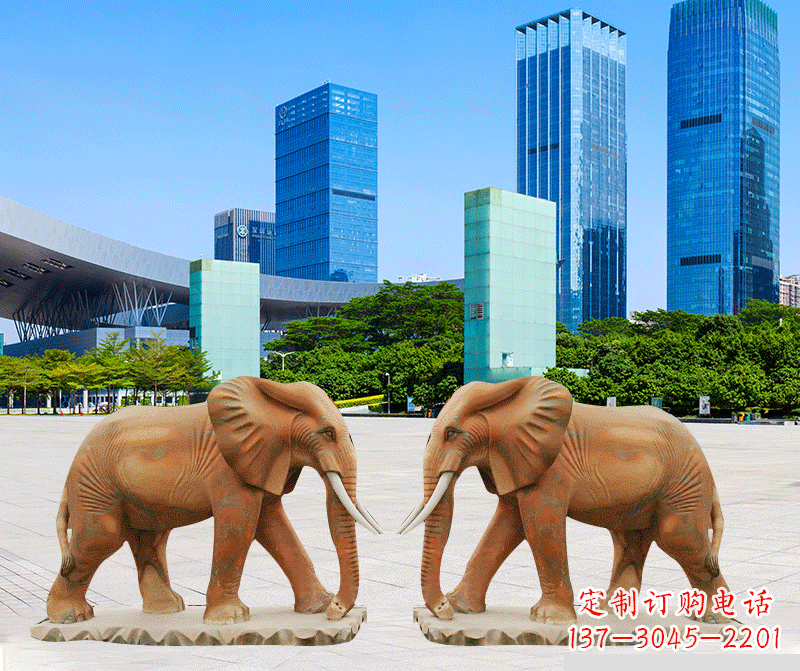 廊坊雕刻石雕大象的