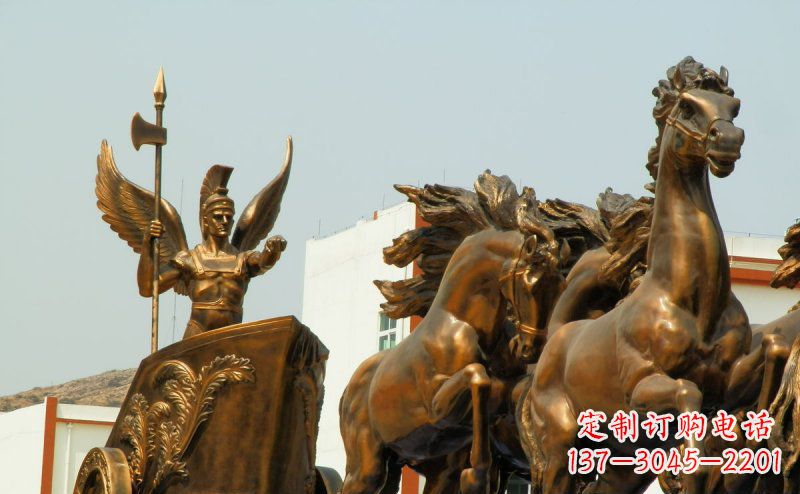 廊坊阿波罗战车广场景观铜雕