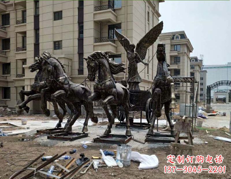 廊坊阿波罗战车小区景观铜雕