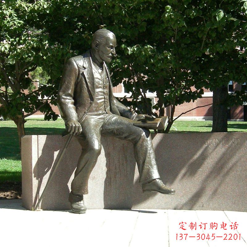 廊坊弗洛伊德情景雕塑赞美奥地利精神病医师的纯铜艺术