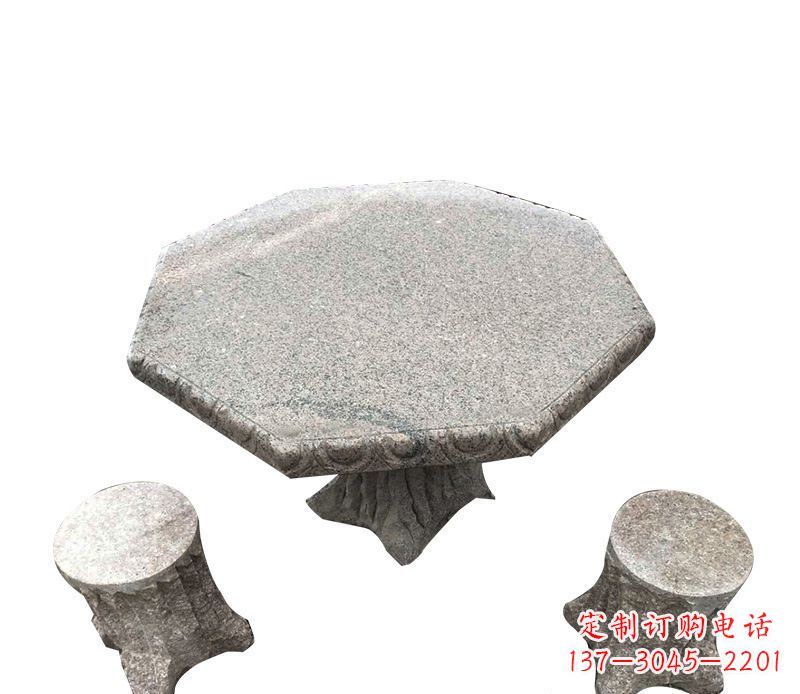 廊坊八角石桌凳园林景观石雕