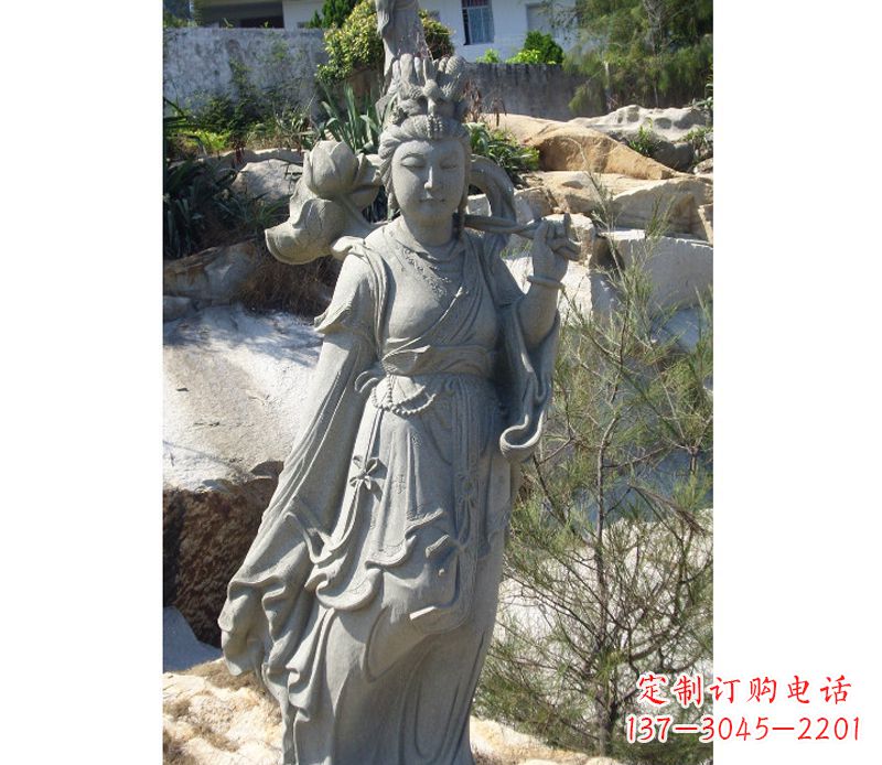 廊坊八仙何仙姑石雕
