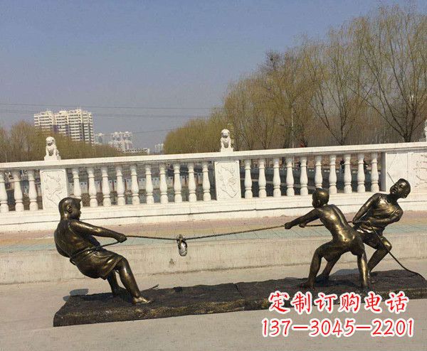 廊坊拔河儿童雕塑