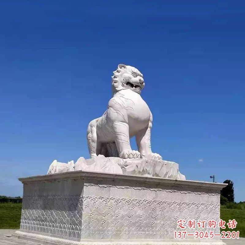 廊坊白虎魅力古老神兽雕塑摆件