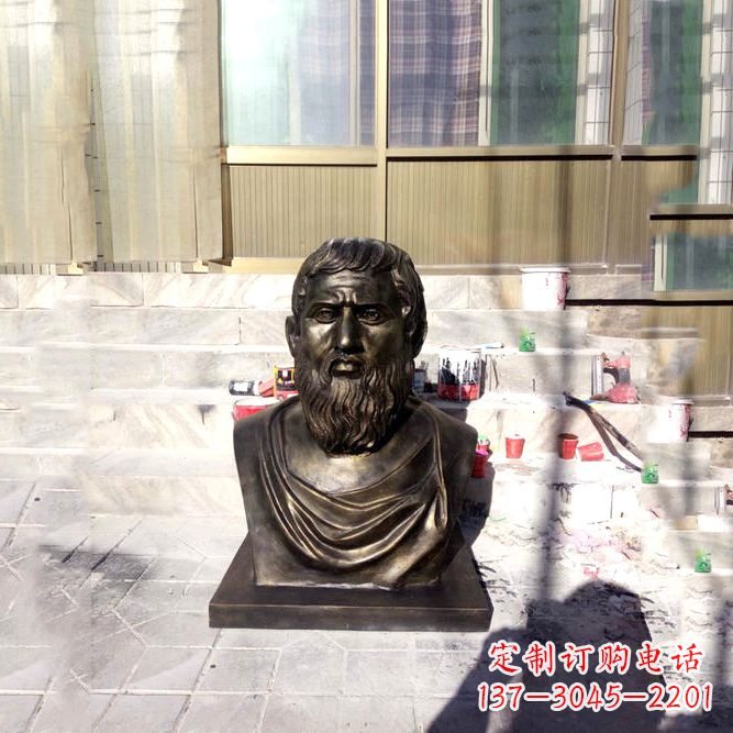 廊坊柏拉图仿铜头像系列以玻璃钢雕刻出世界名人的传奇