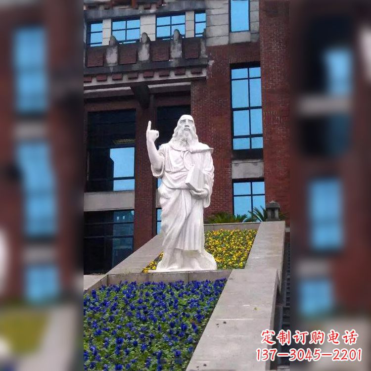 廊坊柏拉图精美石雕像,传承哲学大师的精神