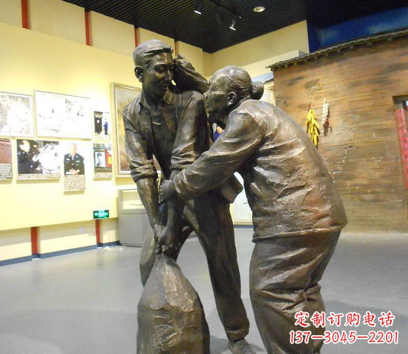廊坊帮老人干活铜雕