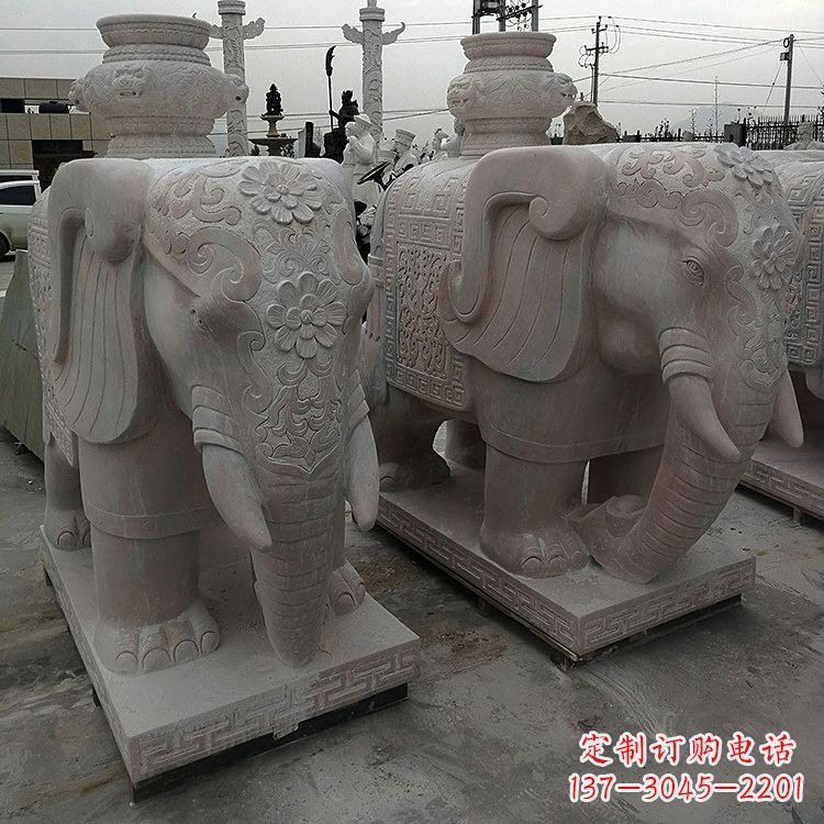 廊坊宝瓶(保平安)石雕大象