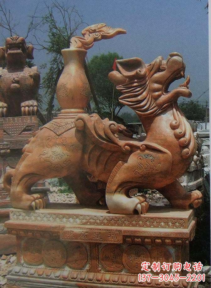 廊坊古典麒麟大理石雕塑