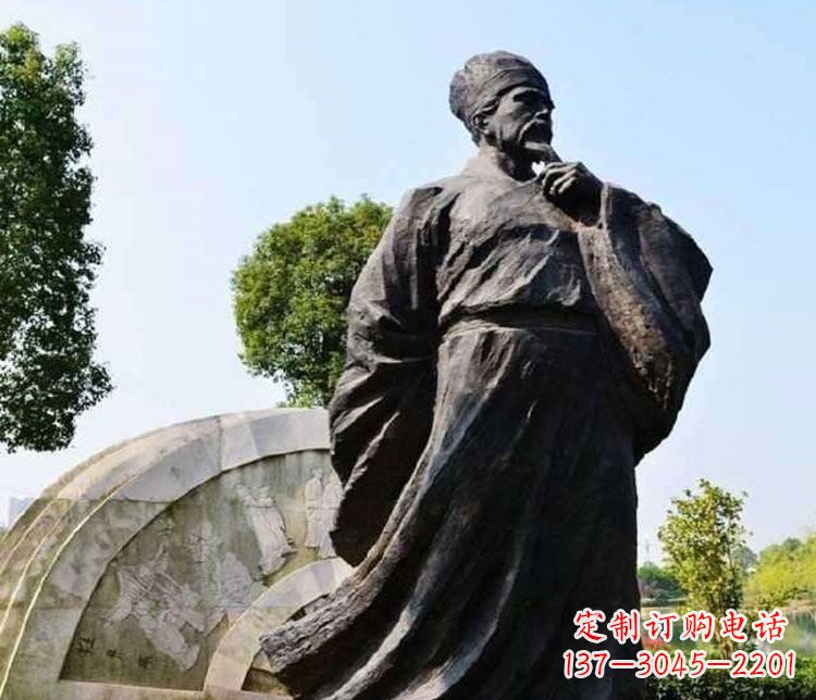 廊坊北宋思想家王安石铜雕