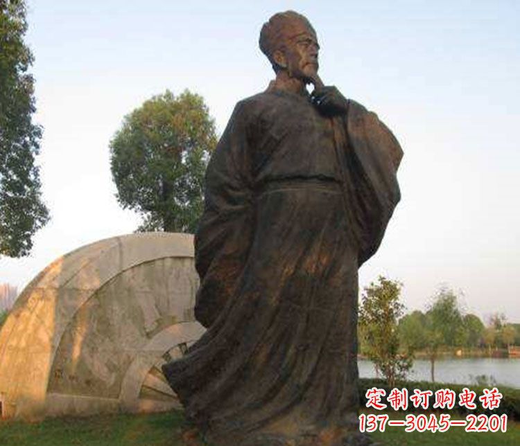 廊坊北宋文学家欧阳修铜雕
