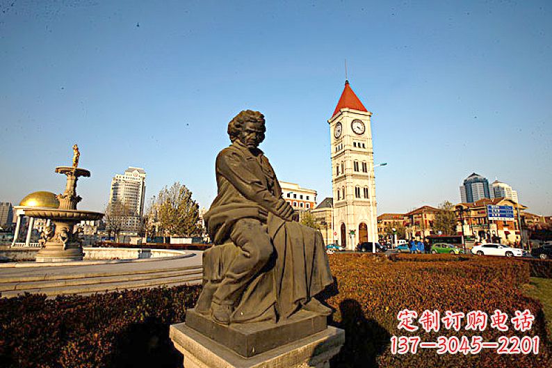廊坊贝多芬头像雕塑-城市文化名人雕像