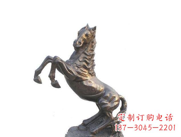 廊坊奔腾的马玻璃钢仿铜动物雕塑