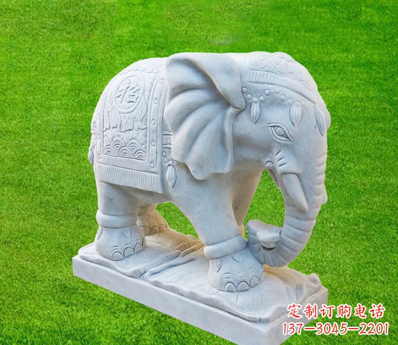 廊坊雕刻精美大象石雕