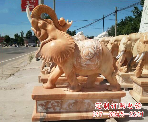 廊坊大象石雕,给你美好的祝愿