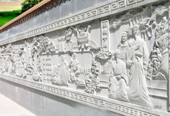 廊坊“家教十则”中国历史文化大理石人物石刻浮雕
