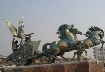 廊坊阿波罗战车广场景观铜雕 (2)