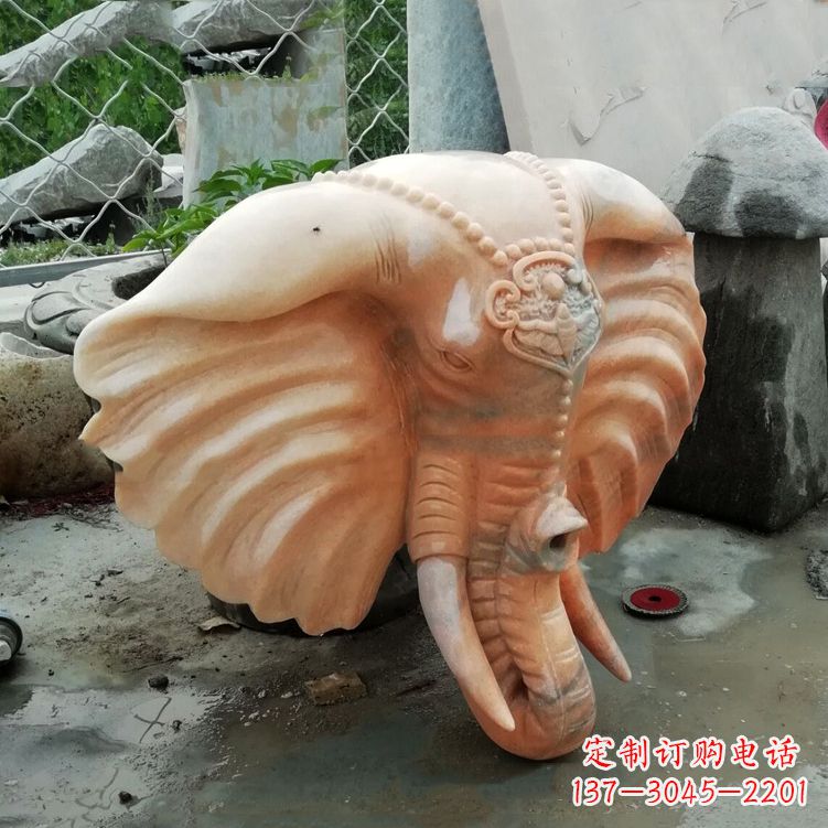廊坊精美大象头雕塑