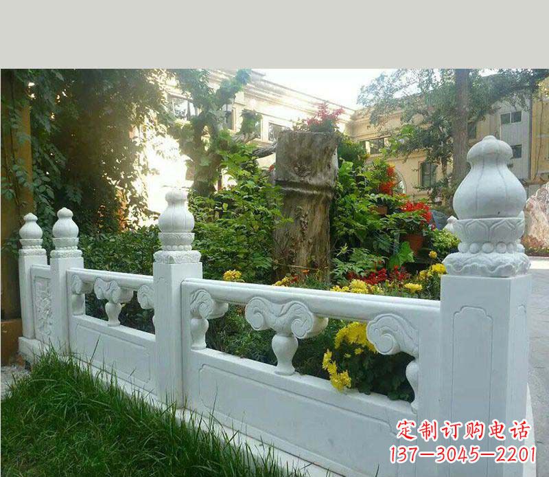 廊坊别墅汉白玉栏板景观石雕