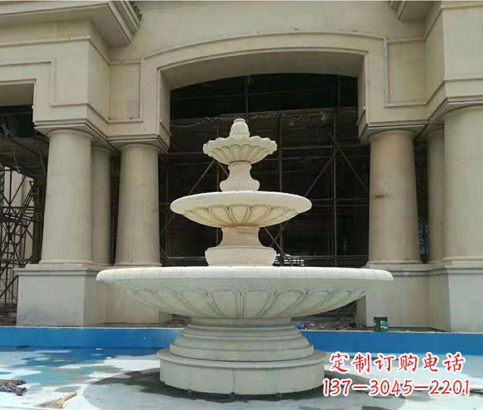 廊坊别墅景观多层喷泉石雕 (3)