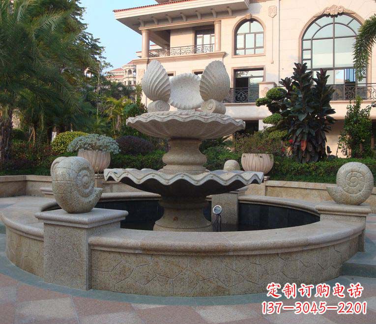 廊坊别墅景观多层喷泉石雕