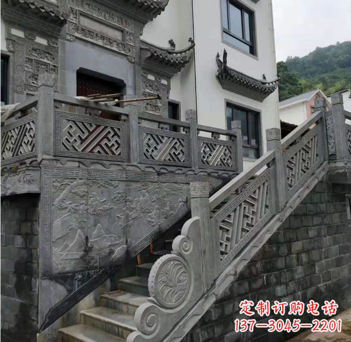 廊坊别墅景观仿古石雕栏板_2
