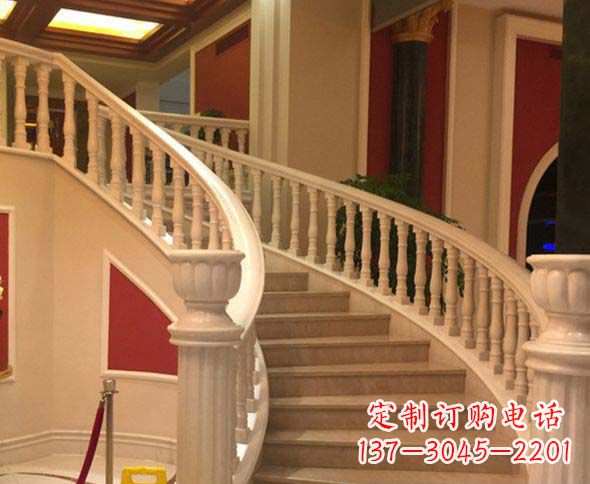 廊坊别墅景观汉白玉石栏杆石雕