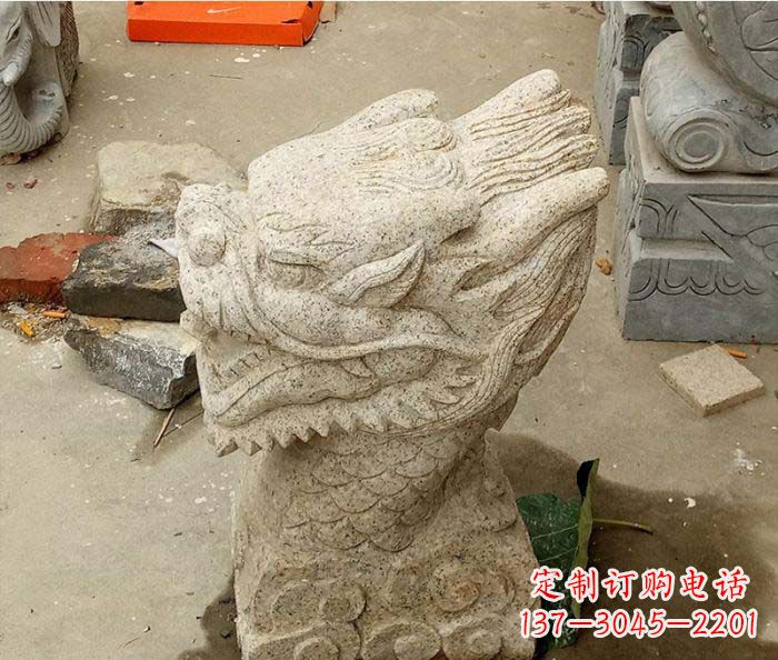 廊坊别墅景观龙头喷泉石雕
