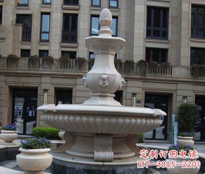 廊坊别墅景观欧式喷泉石雕_2