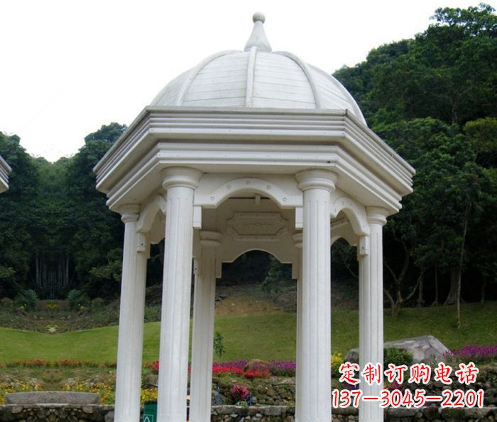 廊坊别墅景观欧式石雕凉亭 (2)