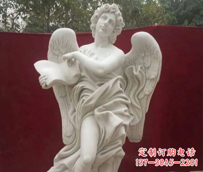 廊坊别墅景观天使人物石雕 (2)