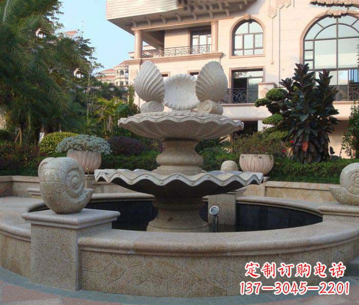 廊坊别墅景观蜗牛喷泉石雕