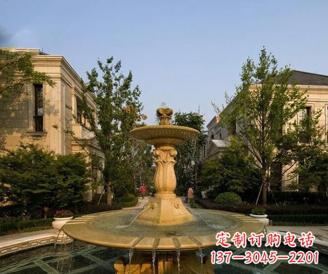 廊坊别墅石雕大型喷泉雕塑 (2)