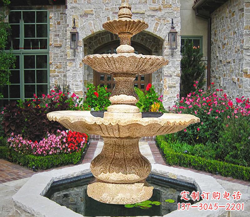 廊坊别墅石雕喷泉 (2)