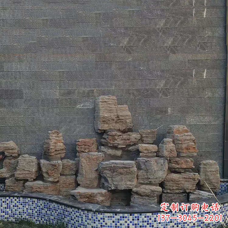 廊坊别墅庭院假山鱼池