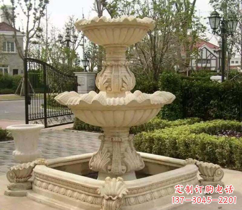 廊坊别墅庭院喷泉石雕