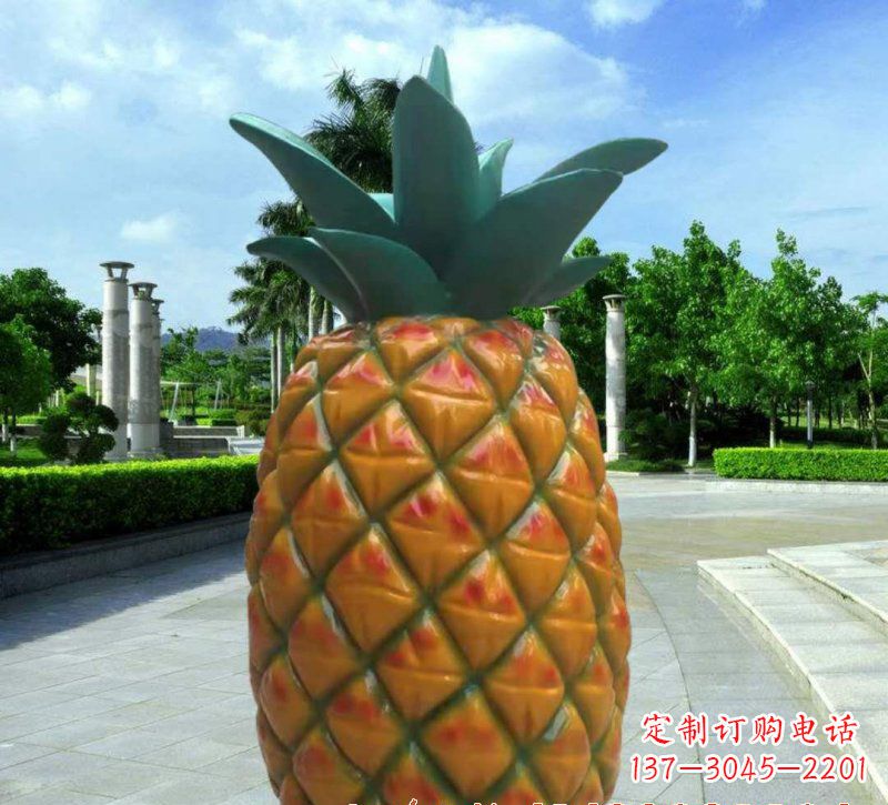廊坊玻璃钢菠萝雕塑