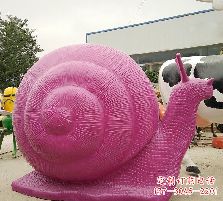 廊坊玻璃钢彩色蜗牛雕塑