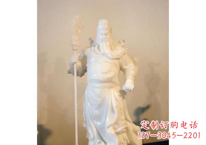 廊坊玻璃钢持刀关公雕塑