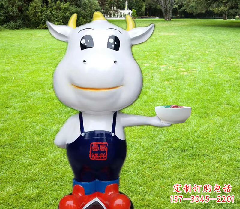 廊坊玻璃钢制作的牛雕塑