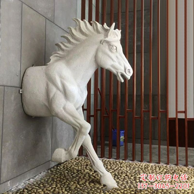 廊坊玻璃钢创意动物雕塑——穿墙而过