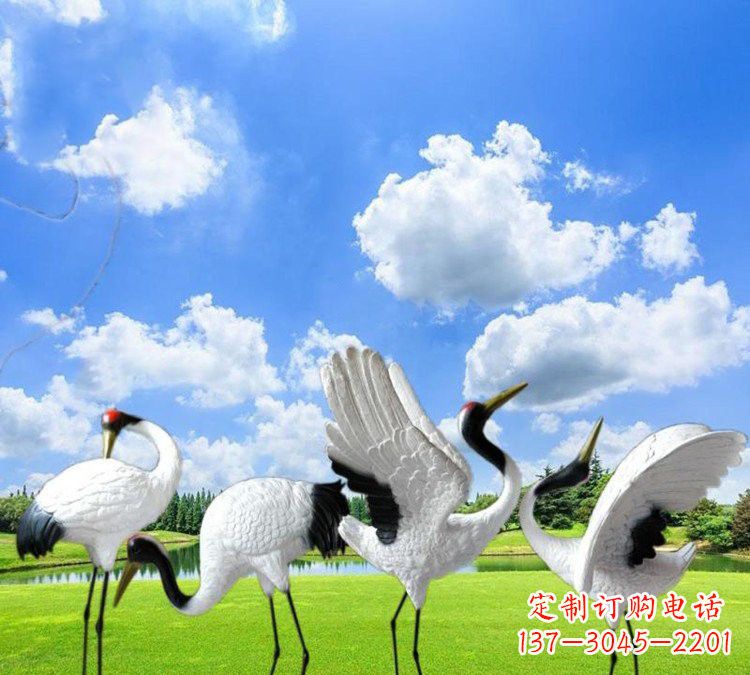 廊坊玻璃钢丹顶鹤