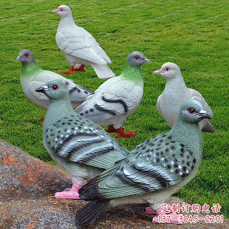廊坊玻璃钢雕塑和平鸽
