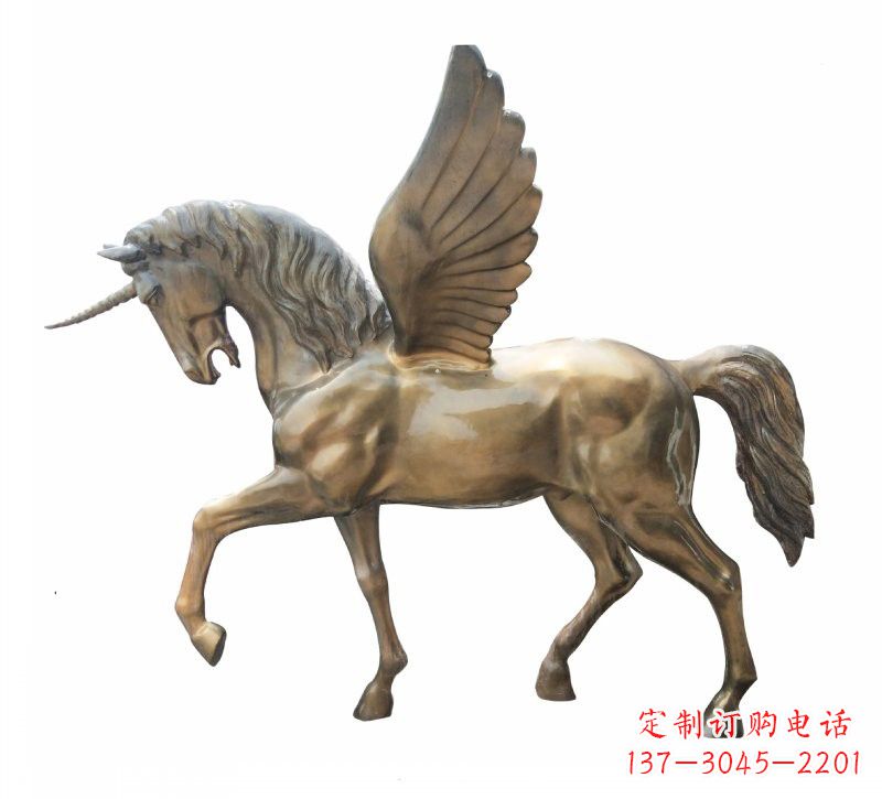廊坊玻璃钢独角兽飞马雕塑
