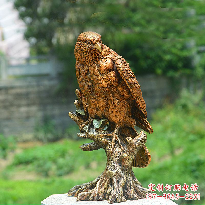 廊坊玻璃钢仿铜仿真老鹰雕塑