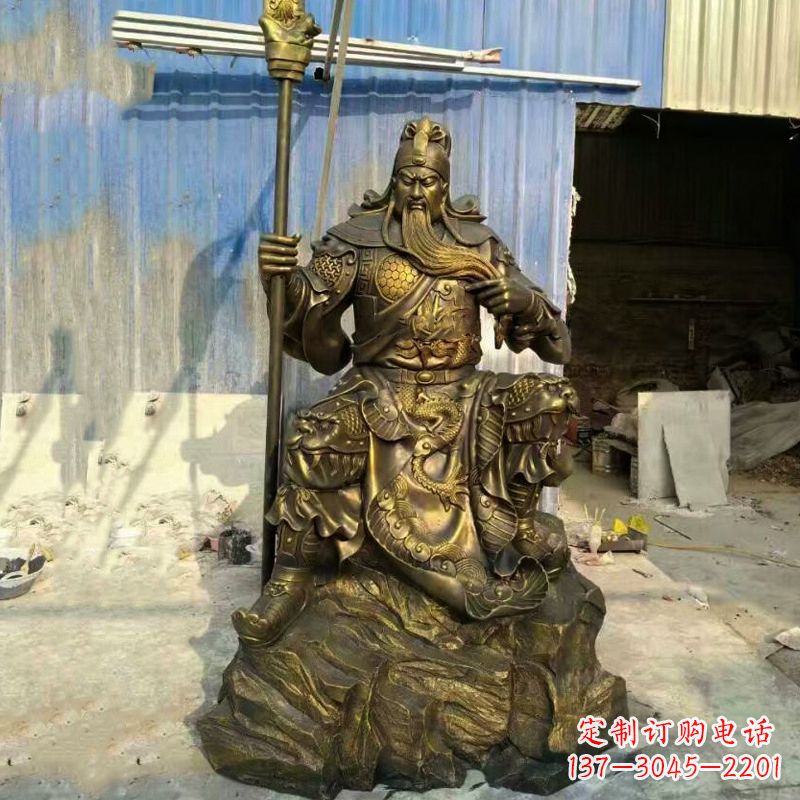 廊坊玻璃钢制作的关羽雕塑
