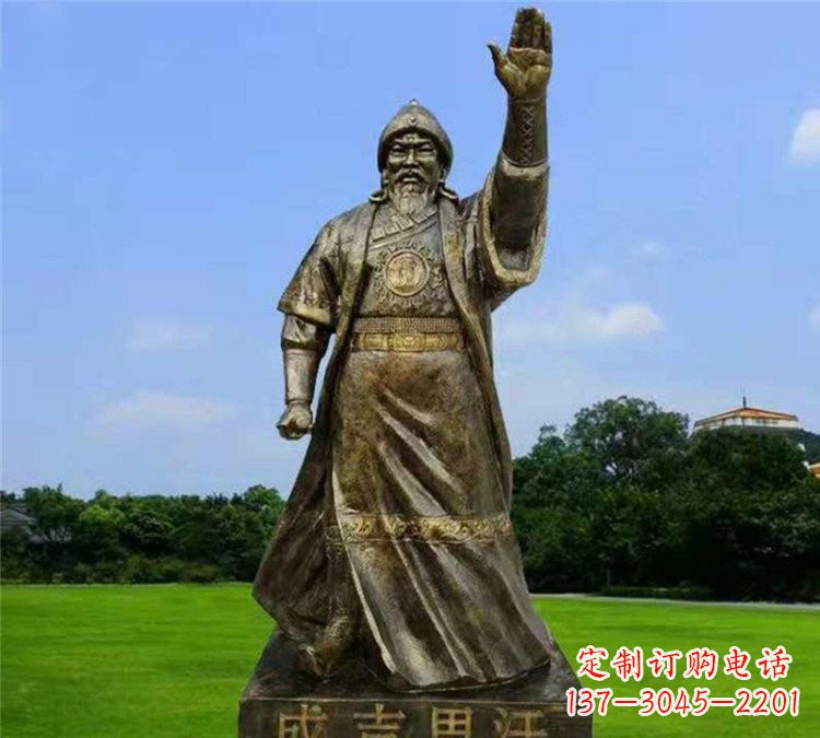 廊坊玻璃钢成吉思汗雕塑